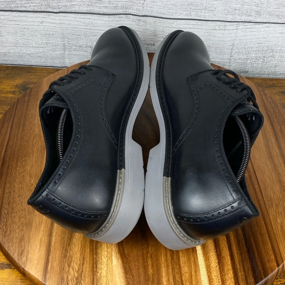 Cole Haan Go To Plain Toe Oxford Black Leather Gray Midsole Shoe C34123 Men’s 12